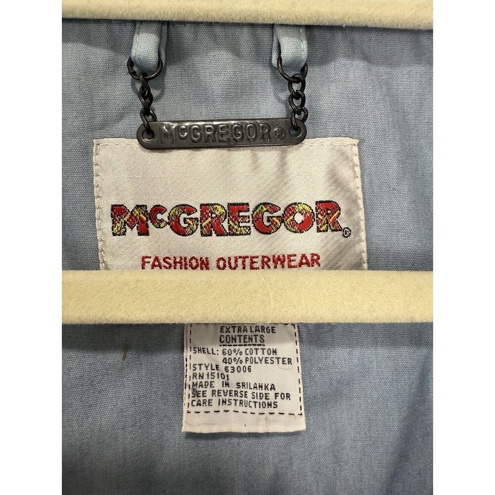 Vintage McGregor Men’s Drizzler Sport Jacket Long Sleeve Zip Solid Blue Size XL - Picture 4 of 11